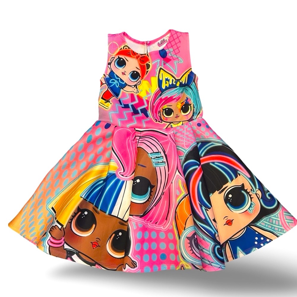 Lol Surprise Dress Girls Special Occasion Birthday Dress Up Costume Size M 7/8